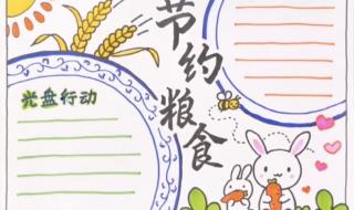 节约粮食手抄报简单又漂亮